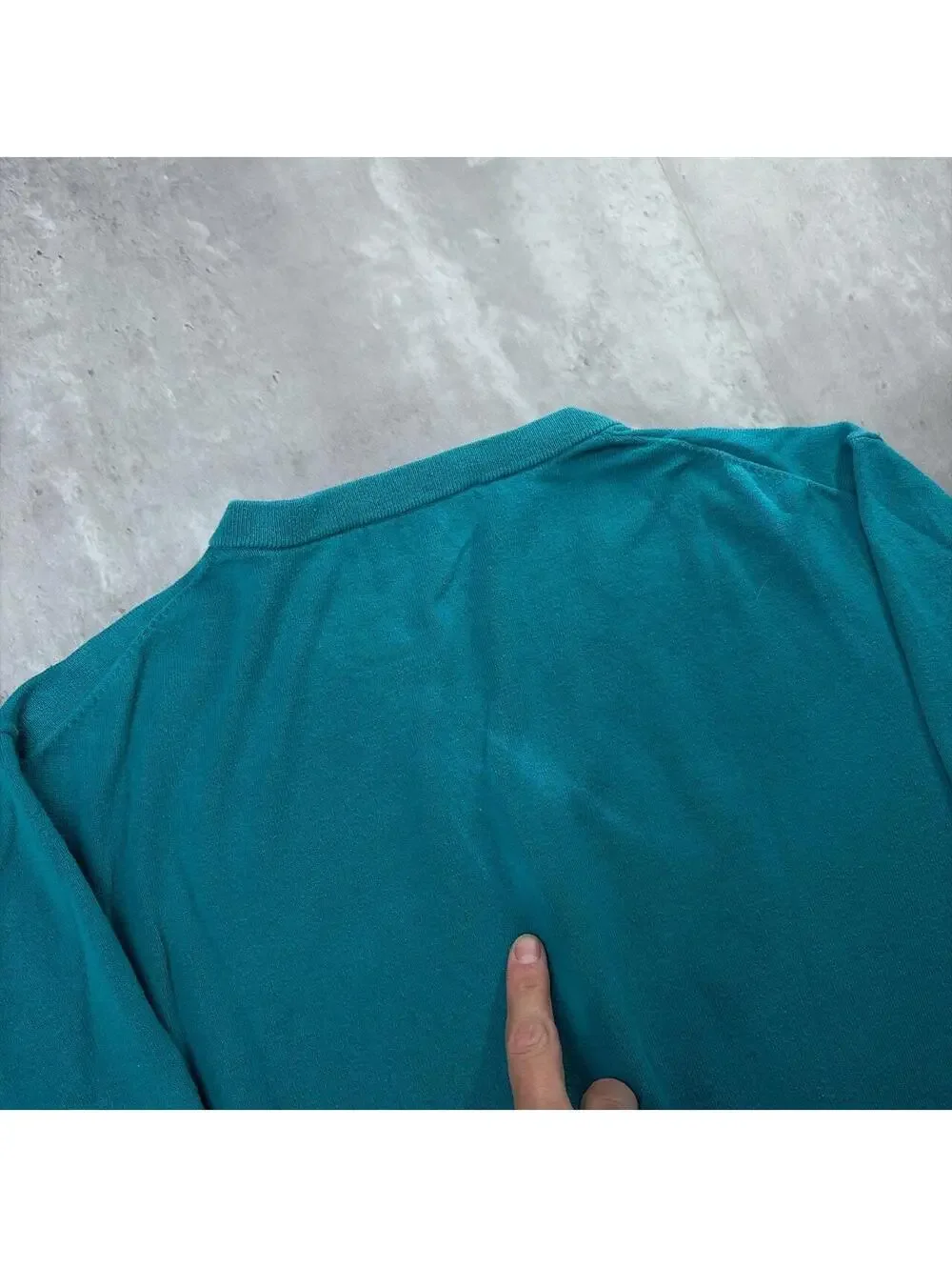 Y2K Teal Givenchy Knit V-Neck Sweater